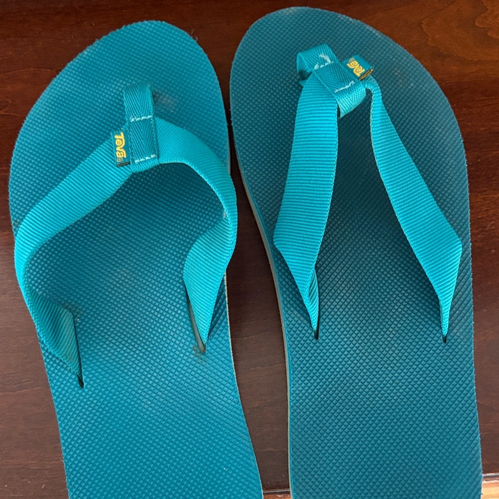 Teva Turquoise Flip Flops